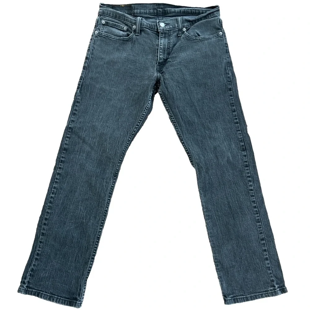 Mens levi strauss  Black 514 size 32x 30 zip fly straight leg 5 pocket cotton
